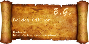 Boldog Gábor névjegykártya